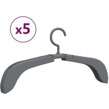 Présentoirs de cintres extensibles gris 5 unités vidaXL