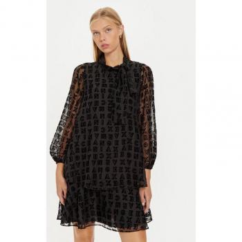 Vestido Negro con Logo All Over de Armani Exchange