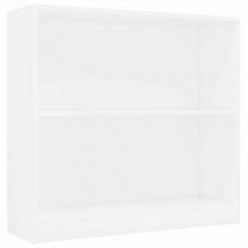 Libreria VitaXL a Vetro Bianco 80x24x75 cm in Legno Multistrato