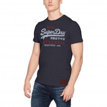 Superdry M10013PQ T-Shirt, Bleu (Aurora Navy), Small Homme