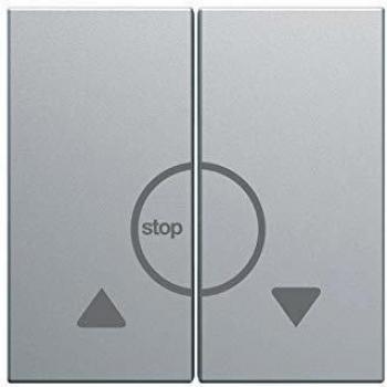 Hager WXD301T Enjoliveur Titane Bouton Poussoir Volet Roulant