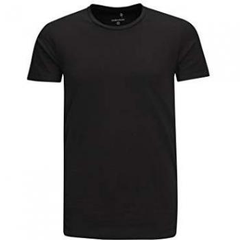 Schwarze Rose Rundhals T-Shirt Regular Fit Kurzarm Stretch