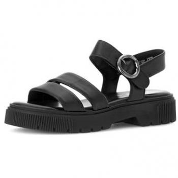 Sandalette GABOR Damen Gr. 37 Schwarz – Nappaleder Plateau