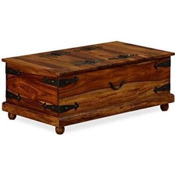 VidaXL Contenitore in Legno Massello 90x50x35 cm