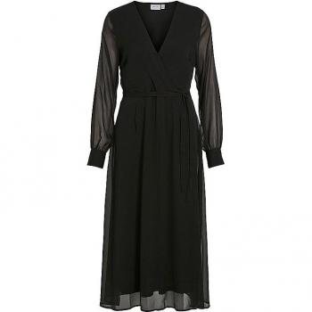 Robe Chiffon Mi-Longue VIFALIA Noir