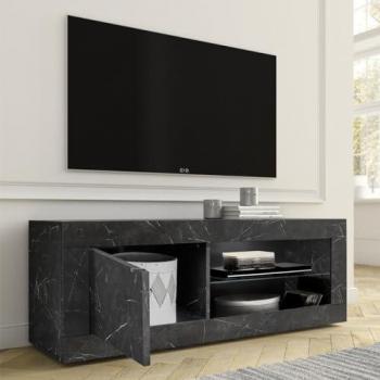 Lowboard INOSIGN Basic Breite 140 cm, TV-Board 1 Tür, 2 offene Fächer (Glasboden)
