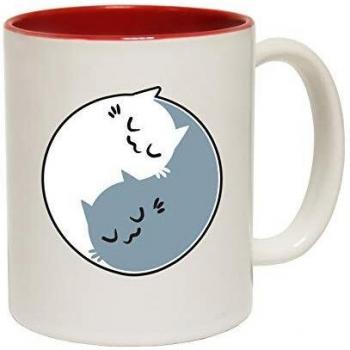 Funny Ying Yang Cat Mug for Gifts