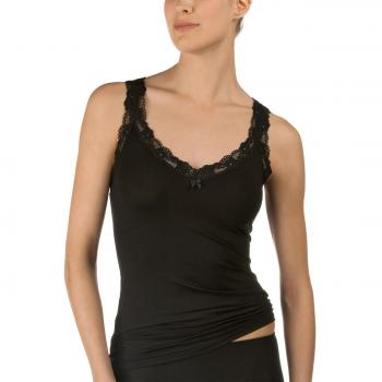 Calida Damen Unterhemd Vanity, Schwarz, XS=36/38