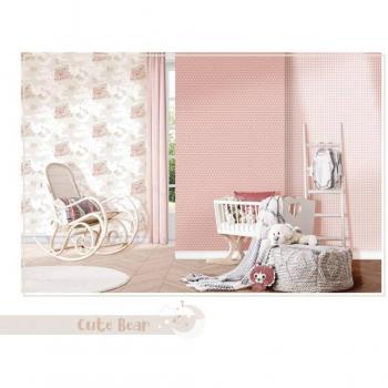 Noordwand Mondo Baby Wallpaper Hug Bears Pink Beige