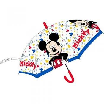 New Import Paraguas Transparente Automático Mickey Disney 43,5 cm Producto Oficial