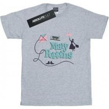 Gris T‑shirt Kids Disney – Logo Mary Poppins