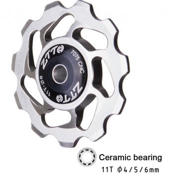 Dérailleur arrière ZTTO pour VTT, poulie céramique, AL7075 CNC, 11T