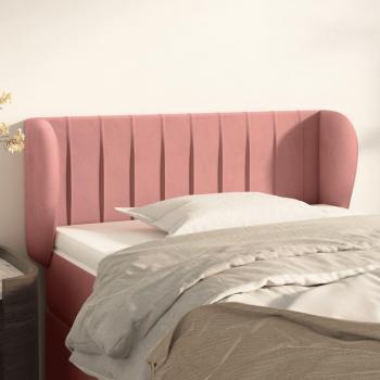 Rosa Kopfteil mit Ohren 83x23x78/88 cm Samt
