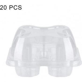 CupcakeVault 20-Piece Clear Storage Boxes for Cakes & Desserts
