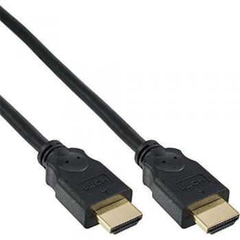 0cm Inline HDMI™ Kabel Typ A Stecker > Stecker HEC HDTV 1080p schwarz vergoldet