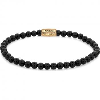 Rebel & Rose Armband Damen Schwarz Samt RR-40108-G-S