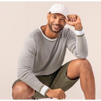 Living Crafts Herrenpullover „RAOUL“ – Grüner Bio-Style