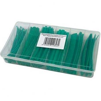 100 Stück Schrumpfschlauch-Sortiment, Farbe: Grün
