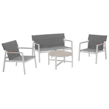 Set Da Giardino Oviala Bianco 4 Posti