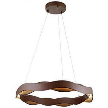 Hello LED hanging light in rust brown with Ø63 diameter and mains dimming