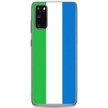 Soft Silicone Phone Case for Samsung Galaxy S20 – Sierra Leone Flag – Multi‑Color