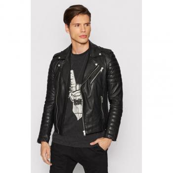 Serge Pariente Schwarz Lederjacke für Herren