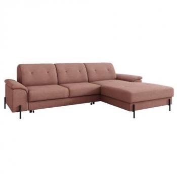MOBILIER1 Sofá rinconero Comfivo 133, Uttario Velvet 2955, función de descanso, caja de ropa de cama, 268x185x90cm