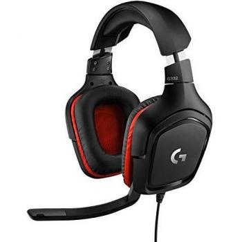 Logitech G332 WIred Gaming Headset with Leatherette Cushioning