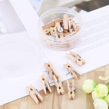 20pcs Wooden Pegs for Clothes and Scrapbooking