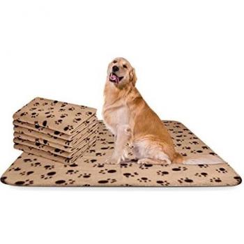 Nobleza Fellpflege‑Decke – 6 weiche Fleecedecken, ideal für Haustiere, beige, 120 × 100 cm