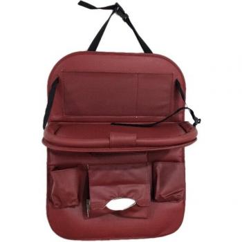 Universal Car Seat Back Hanging Storage Bag with Foldable Shelf