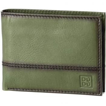 Portafoglio Uomo 4 Tasche Dudu Verde in Pelle