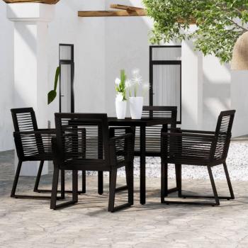 Vidaxl conjunto de comedor de jardín negro