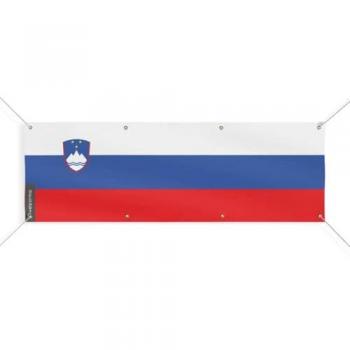 Slovenia 8 Eyelet Flag Banner 80x240 cm
