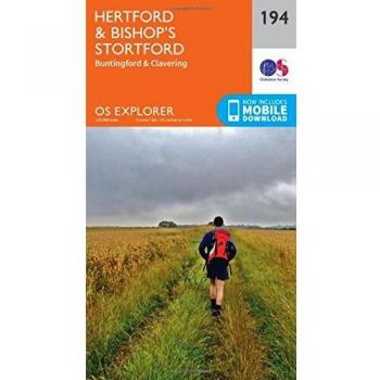 Ordnance Survey Map of Hertford & Bishop's Stortford