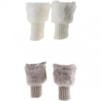 Winterfuchs‑Stiefel‑Komplett: 2 Paar, Pelzbezug, Arme & Beine wärmen
