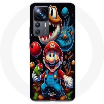 Cubierta Xiaomi 12T Super Mario Bros Suave y Negra Unisex