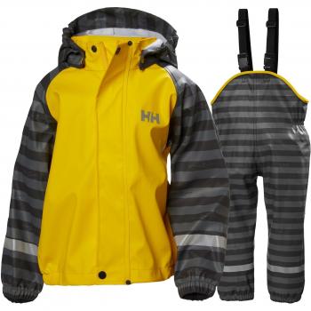 Helly Hansen K Voss Aop Traje de Lluvia, Niños, Gris (Charcoal)