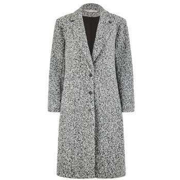 Yumi Grey Boucle Coat – 12 UK, Long Line
