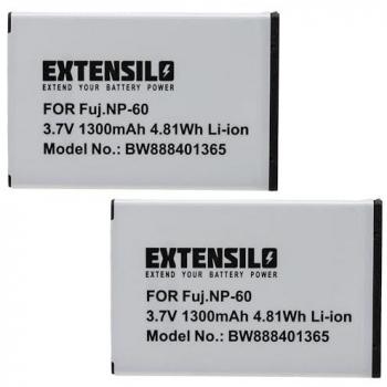 EXTENSILO 2x Batteria Aiptek IS‑DV & MZ‑DV Compatibile