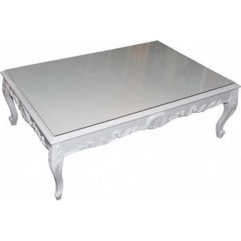 Casa Padrino Barock Tisch Weiß 120 x 85 cm