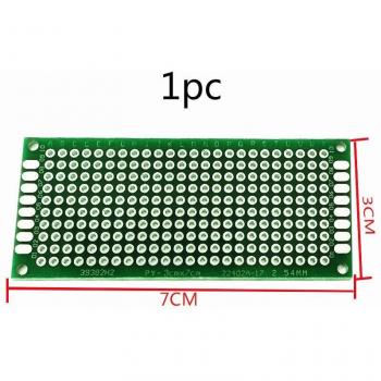 Placa Protoboard Verde 30x70 mm con Doble Cara