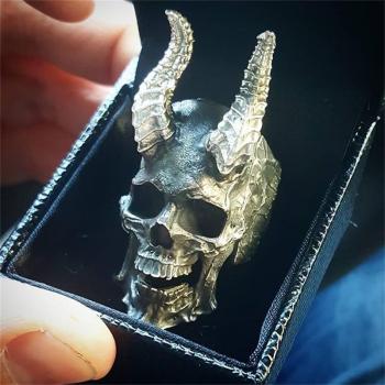 Black Skull Ring for Men