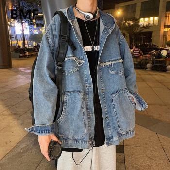 Ropa de Hombre Chaqueta de Mezclilla Streetwear
