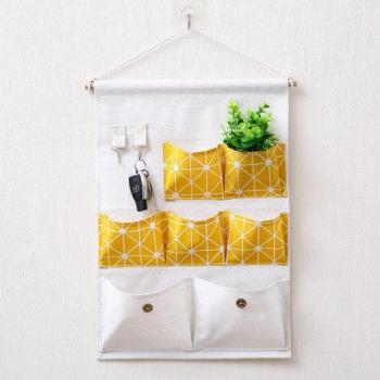 Cotton Linen Sundries Hanging Storage Bag