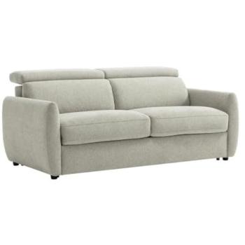 Canapé Gris Clair 3 Places SOVALI Convertible