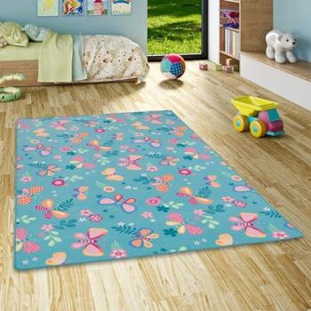 Frosty Türkis Fretwell Teppich für Kinder – 100 × 40 cm