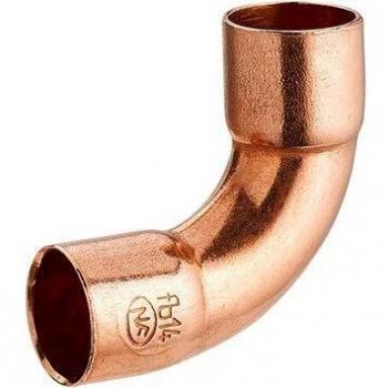 Raccord coude cuivre 90° grand rayon Ø12