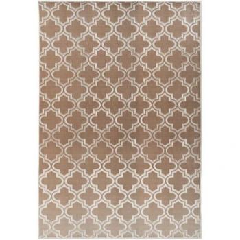 Kayoom Teppich in Taupe, 100% Polyester