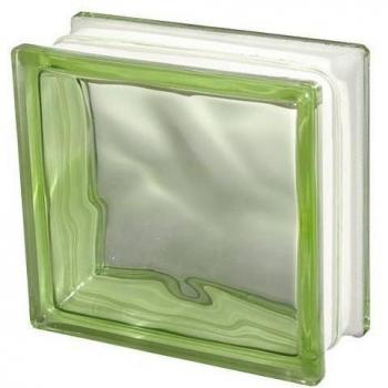 Brique de verre Luxfera 19x19x8 cm, Vert translucide brillant